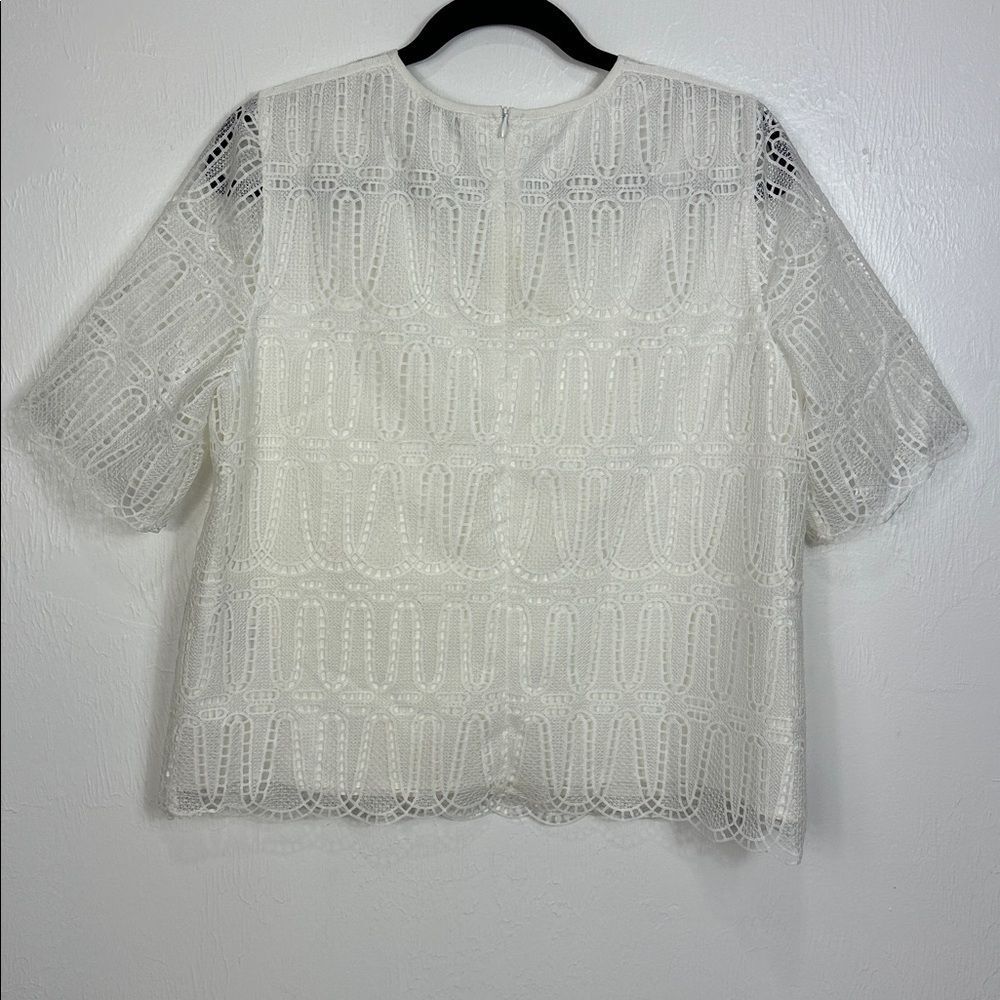 LK Bennett Ivory Lace Top - Picture 3 of 8